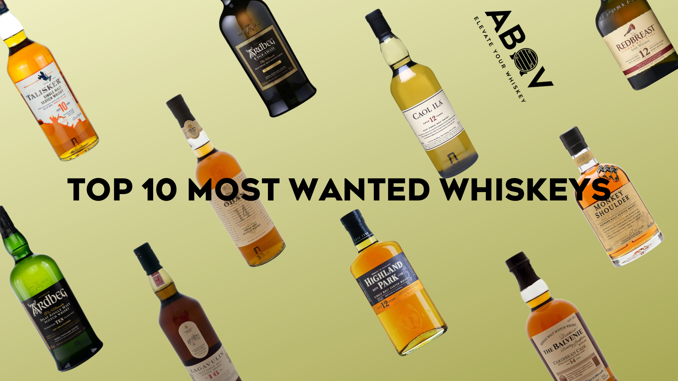 Top 10 Most Wanted Whiskeys Abov App